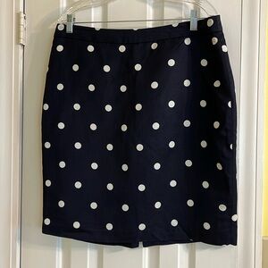 Banana Republic Navy Polka Dot Skirt